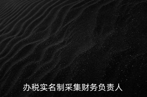 辦稅實名采集是什么，辦稅實名制采集財務(wù)負責人