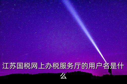 江蘇國(guó)稅網(wǎng)上辦稅服務(wù)廳的用戶(hù)名是什么