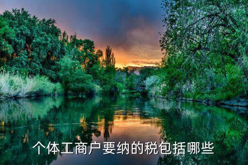 個體都交什么稅，個體戶要交什么稅收