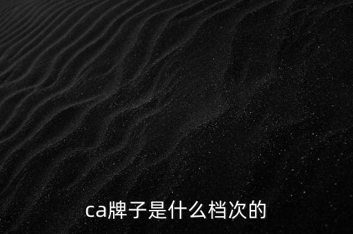 ca棒是什么牌子，ca是什么牌子全稱是什么