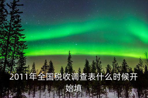 全國稅收調(diào)查什么時候開始，全國企業(yè)稅收調(diào)查