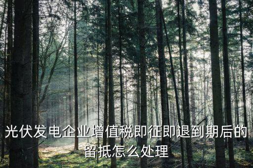 光伏企業(yè)即征即退是什么意思，請問即征既退是什么意思需要溝選嗎