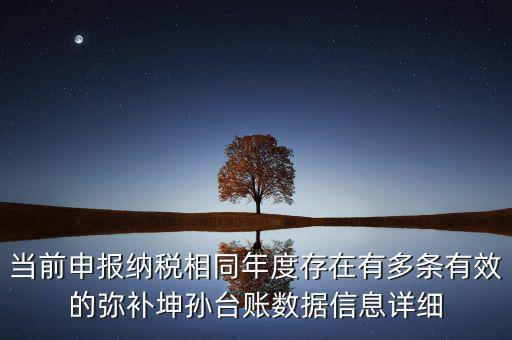 彌補(bǔ)虧損臺(tái)賬的維護(hù)是什么原因，您的彌補(bǔ)虧損臺(tái)賬數(shù)據(jù)存在問(wèn)題怎樣聯(lián)系專(zhuān)管員