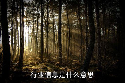 行業(yè)概況是什么意思，淘寶直通車(chē)什么是行業(yè)情況
