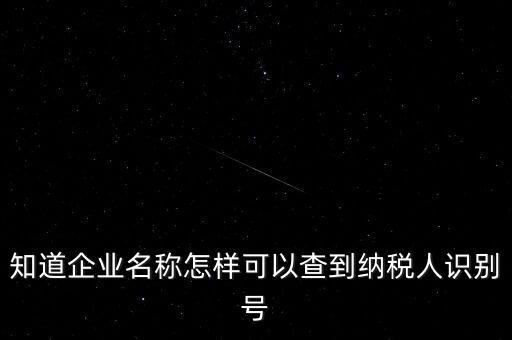 如何查詢一個公司的納稅人識別號，知道納稅人識別號怎么查單位