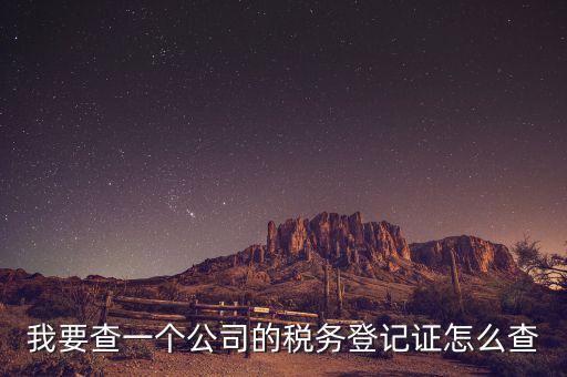 股東如何查詢企業(yè)稅務(wù)，我要查一個(gè)公司的稅務(wù)登記證怎么查