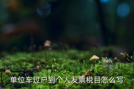 企業(yè)的車如何過戶給個人所得稅，單位車過戶到個人發(fā)票稅目怎么寫