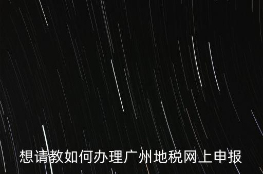 廣州地稅如何網(wǎng)上申報系統(tǒng)，地稅網(wǎng)上申報如何操作
