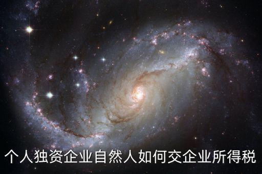 自然人獨(dú)資如何交稅，個(gè)人獨(dú)資企業(yè)自然人如何交企業(yè)所得稅