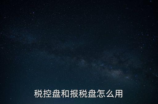 如何使用稅控盤抄報，稅控盤和報稅盤怎么用