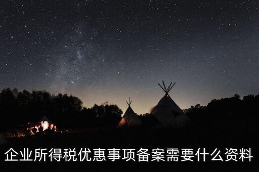 企業(yè)所得稅備案需要帶什么東西，企業(yè)所得稅優(yōu)惠事項(xiàng)備案需要什么資料
