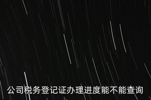 如何查詢企業(yè)稅務(wù)登記證，公司稅務(wù)登記證辦理進(jìn)度能不能查詢