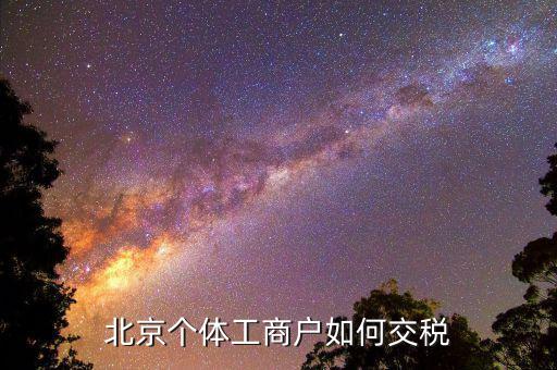 北京個(gè)體如何報(bào)稅，北京個(gè)體戶怎么交稅