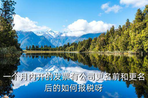 企業(yè)更名如何納稅，一個(gè)月內(nèi)開(kāi)的發(fā)票有公司更名前和更名后的如何報(bào)稅呀