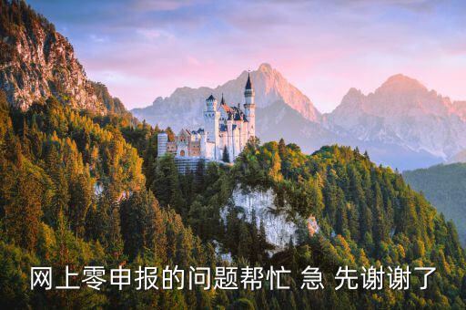 廣東如何網(wǎng)上0申報，網(wǎng)上零申報的問題幫忙 急 先謝謝了