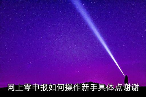 零申報如何網(wǎng)上申報，網(wǎng)上零申報如何操作新手具體點謝謝
