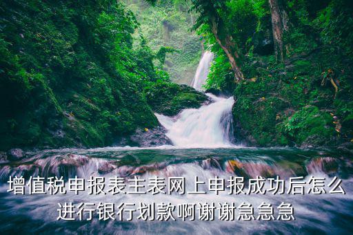 增值稅申報后如何扣款，增值稅申報表主表網上申報成功后怎么進行銀行劃款啊謝謝急急急
