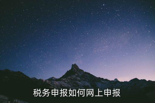 網(wǎng)上系統(tǒng)如何申報稅，稅務申報如何網(wǎng)上申報