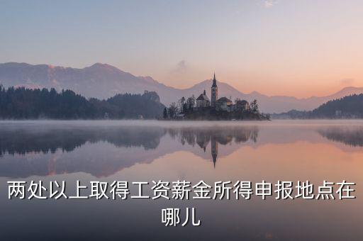 兩處所得如何申報(bào)工資，兩處以上取得工資薪金所得申報(bào)地點(diǎn)在哪兒