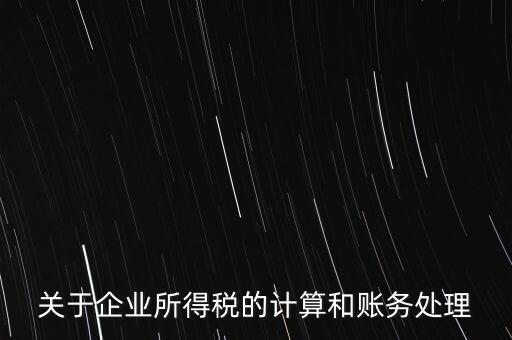 如何處理 政府 與企業(yè)所得稅，企業(yè)所得稅怎么做賬務(wù)處理