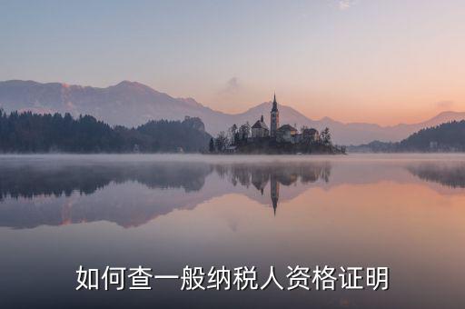 如何查一般納稅人資格，如何查一般納稅人資格證明