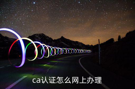 ca認證怎么網上辦理