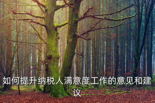 稅務(wù)干部如何提升納稅人滿意度，如何提高納稅人滿意度 中國稅務(wù)報(bào)