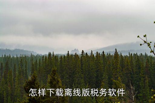 自然人稅收如何下載安裝，怎樣下載離線版稅務(wù)軟件