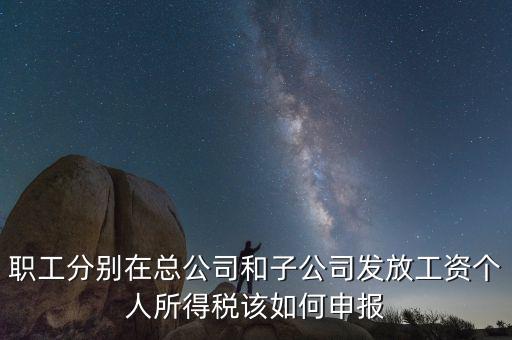 兩處的分公司如何申報(bào)個稅，職工分別在總公司和子公司發(fā)放工資個人所得稅該如何申報(bào)