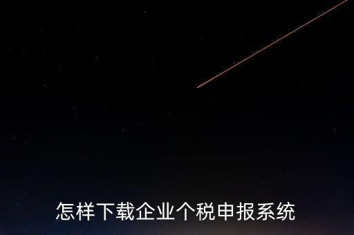 聊城個(gè)稅申報(bào)系統(tǒng)如何下載，怎樣下載企業(yè)個(gè)稅申報(bào)系統(tǒng)