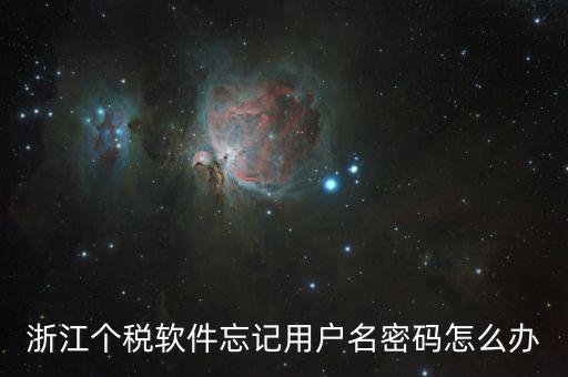 個稅軟件登錄密碼忘記如何，浙江個稅軟件忘記用戶名密碼怎么辦