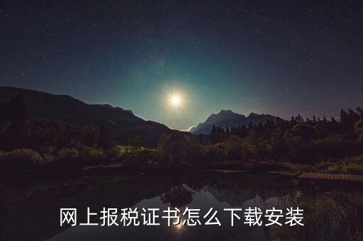 如何下載電子稅務(wù)印章，網(wǎng)上報(bào)稅證書怎么下載安裝