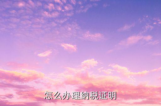 如何打印國稅納稅證明，打印納稅證明怎么個(gè)流程
