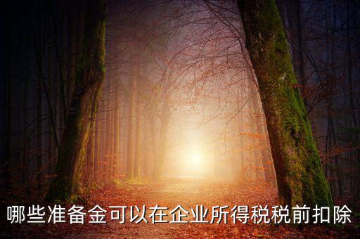金融企業(yè)貸款損失準(zhǔn)備金如何稅前扣除，哪些準(zhǔn)備金可以在企業(yè)所得稅稅前扣除