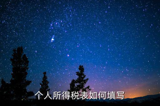 個(gè)人所得稅表如何填寫，個(gè)稅表怎么填
