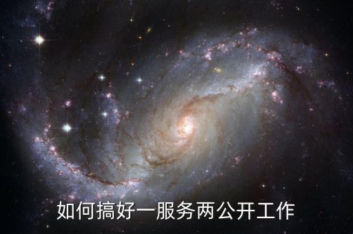 如何推進(jìn)一案雙查工作，如何搞好一服務(wù)兩公開工作