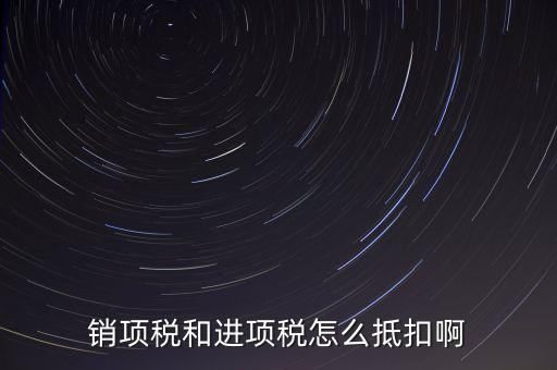 銷(xiāo)項(xiàng)稅和進(jìn)項(xiàng)稅怎么抵扣啊