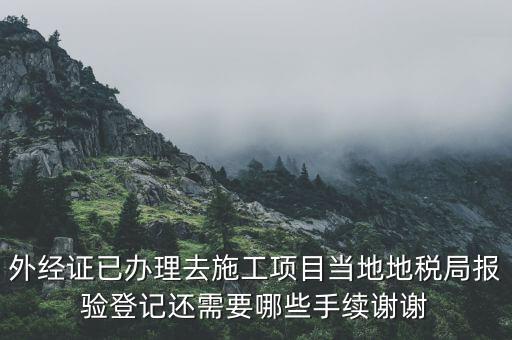 外經(jīng)證已辦理去施工項目當?shù)氐囟惥謭篁灥怯涍€需要哪些手續(xù)謝謝
