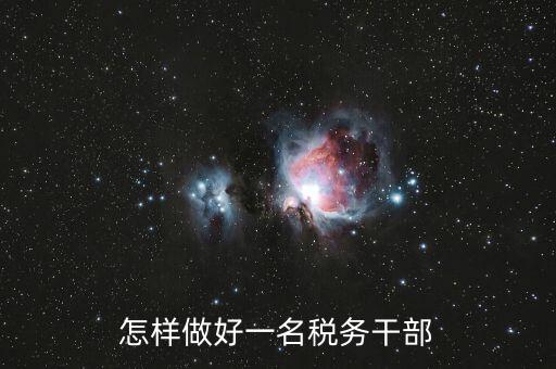 怎樣做好一名稅務干部