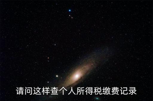 如何查找自己繳稅記錄，請問這樣查個人所得稅繳費(fèi)記錄