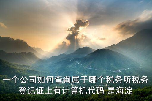 企業(yè)屬于哪個(gè)國(guó)稅分局如何查詢(xún)，怎么查詢(xún)公司的主管稅務(wù)機(jī)關(guān)