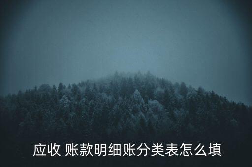 盡調報告中應收賬款情況怎么寫,應收賬款明細賬分類表填寫方法