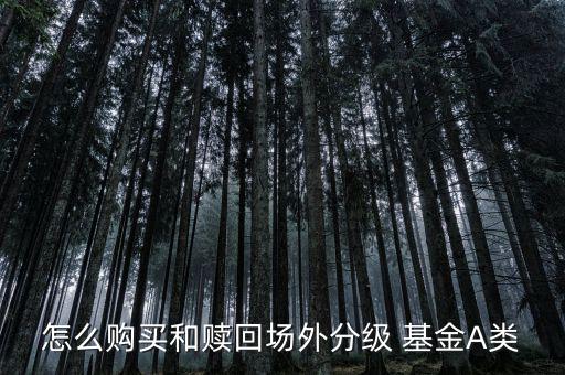 怎么購(gòu)買(mǎi)和贖回場(chǎng)外分級(jí) 基金A類(lèi)