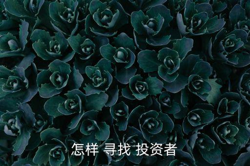 怎么尋找投資客戶,投資或投資人民網站