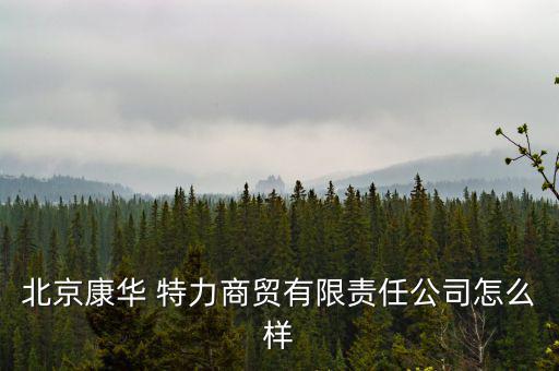 北京康華 特力商貿有限責任公司怎么樣