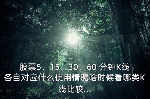 股票5、15、30、60 分鐘K線各自對應(yīng)什么使用情況啥時候看哪類K線比較...