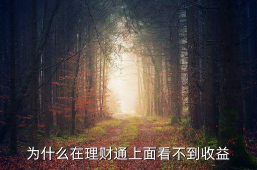 投資60元理財(cái)通為什么沒(méi)收益，為什么在理財(cái)通上面看不到收益