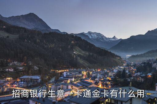 招商銀行一卡通金卡有什么好處，招商銀行生意一卡通金卡有什么用