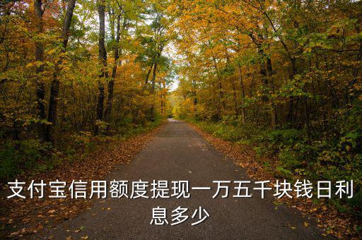 支付寶變現(xiàn)利率是什么，支付寶信用額度提現(xiàn)一萬五千塊錢日利息多少