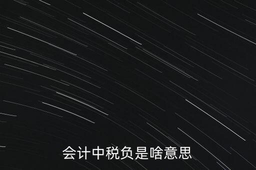 稅負(fù)是什么意思，會計中稅負(fù)是啥意思